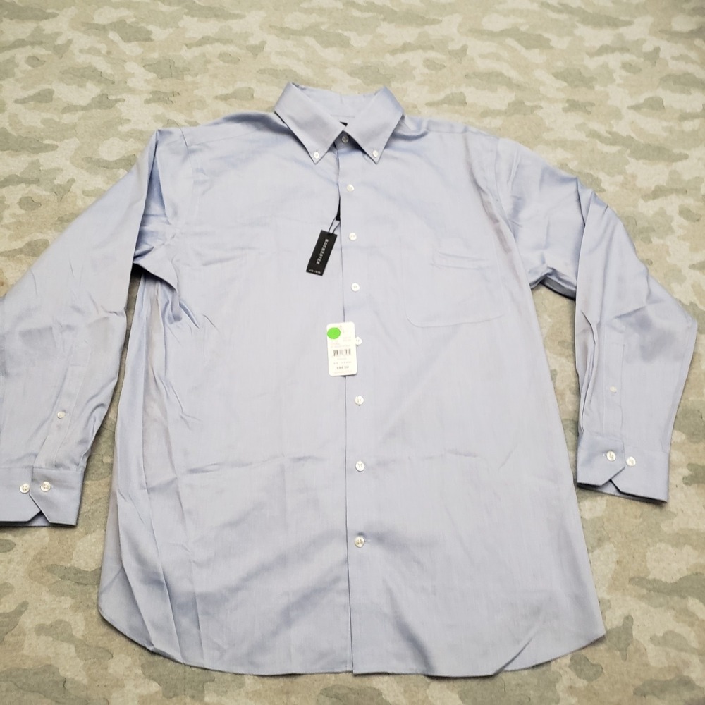 Rochester Shirt Mens 16 1/2 Blue Non Iron Long Sleeve Button-Up NWT